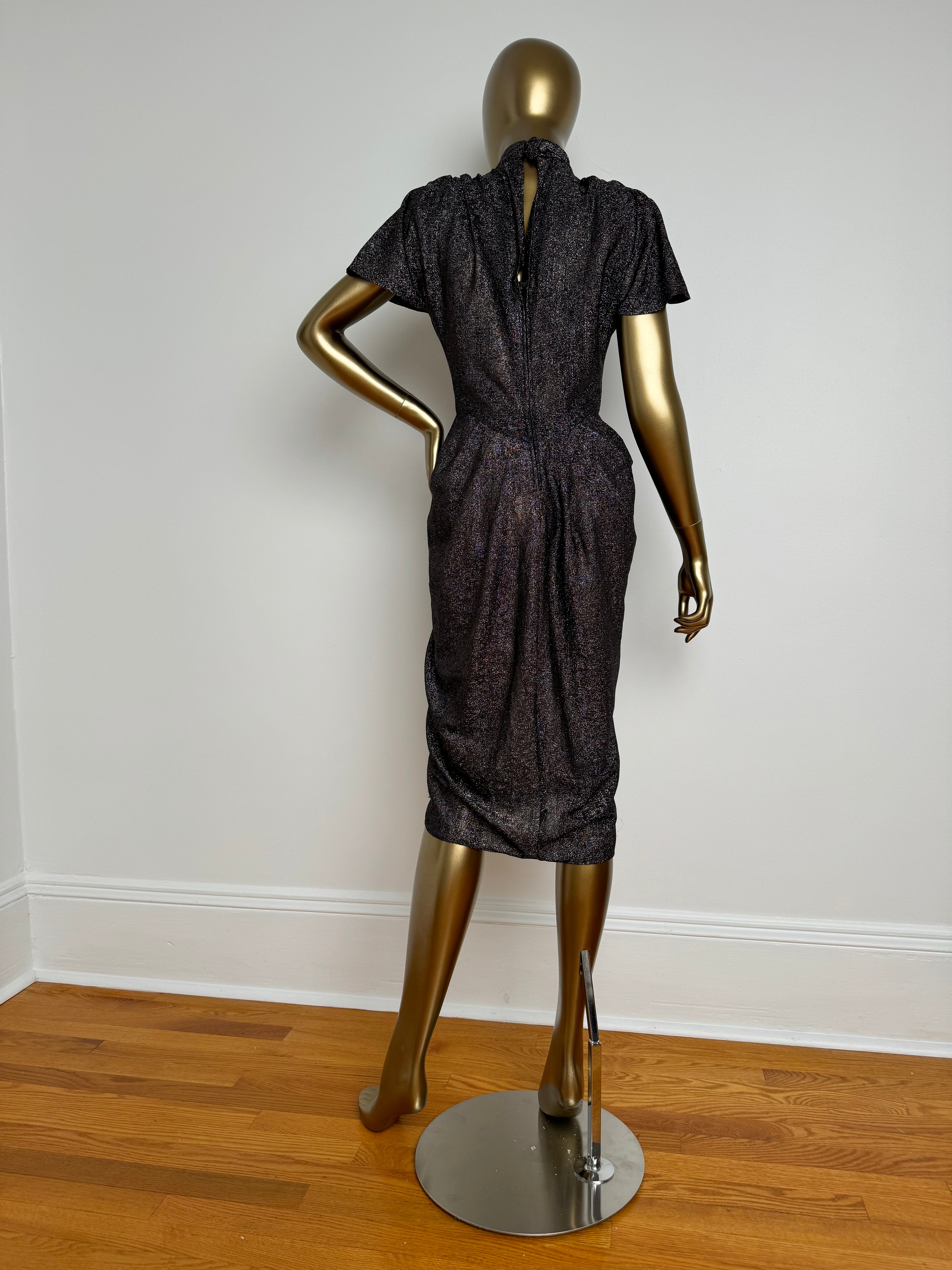 Silver Shimmer Drop Waist Dress