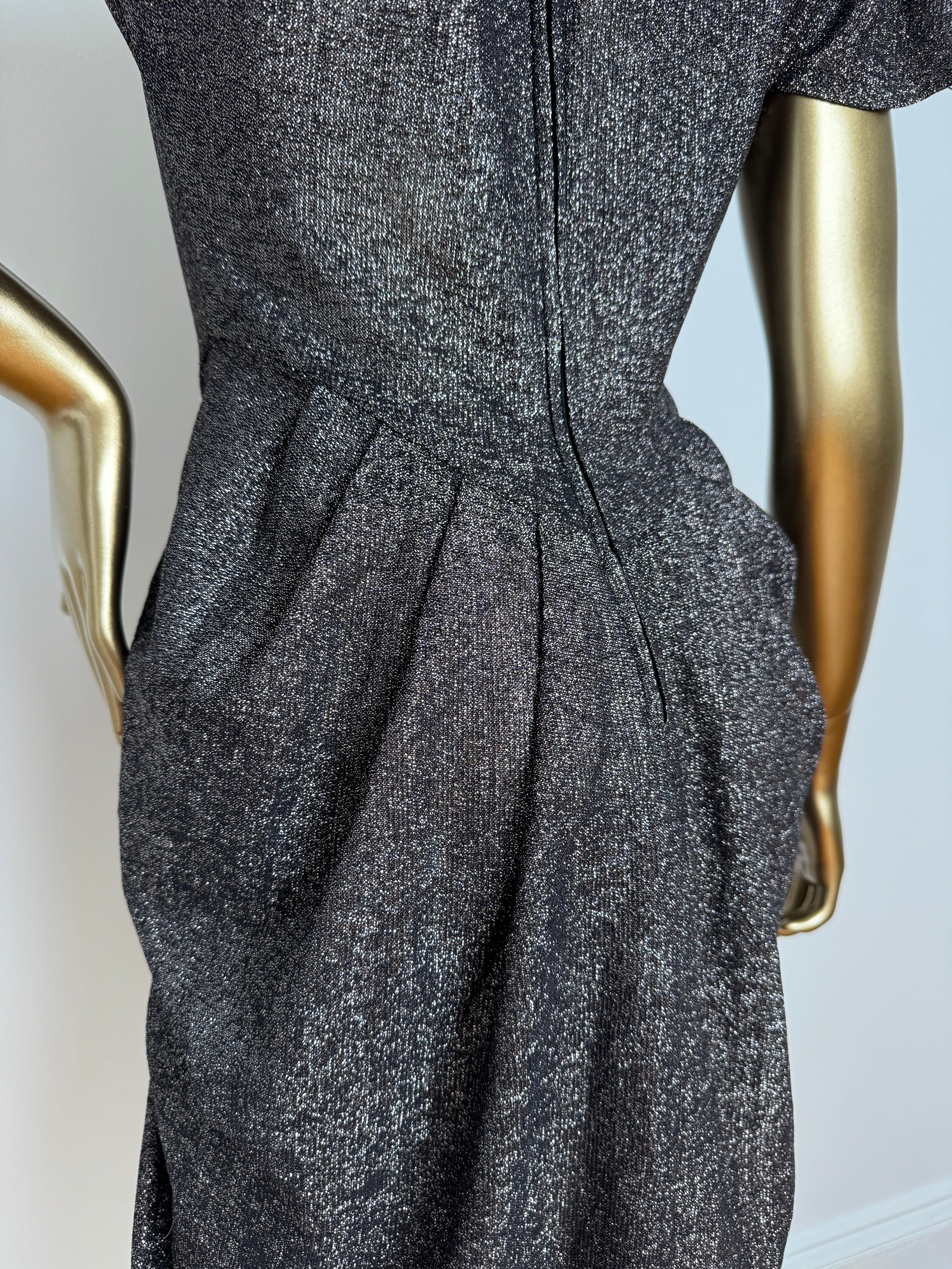 Silver Shimmer Drop Waist Dress