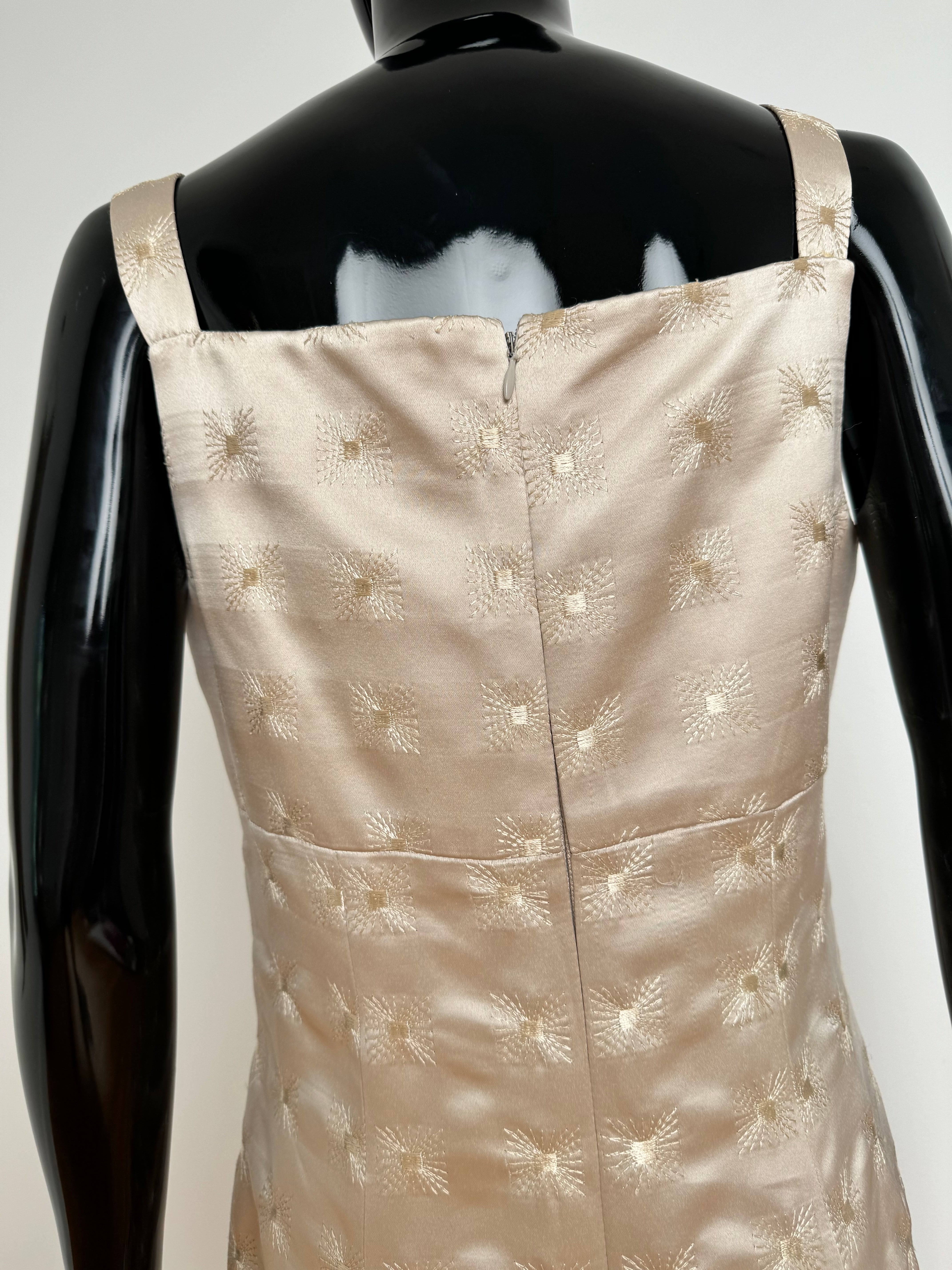 90s Champagne Burst Column Dress