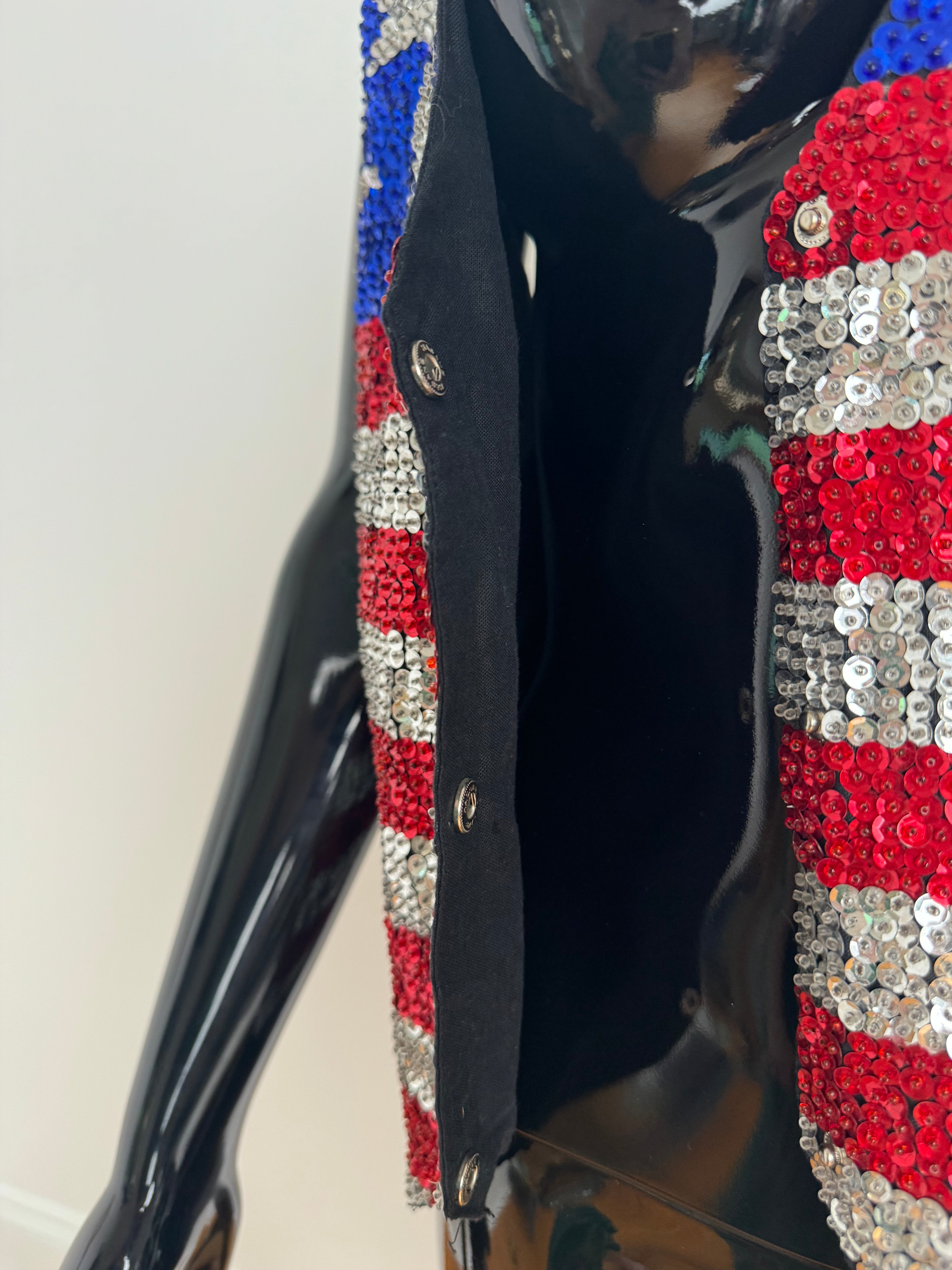 Sequin American Flag Vest