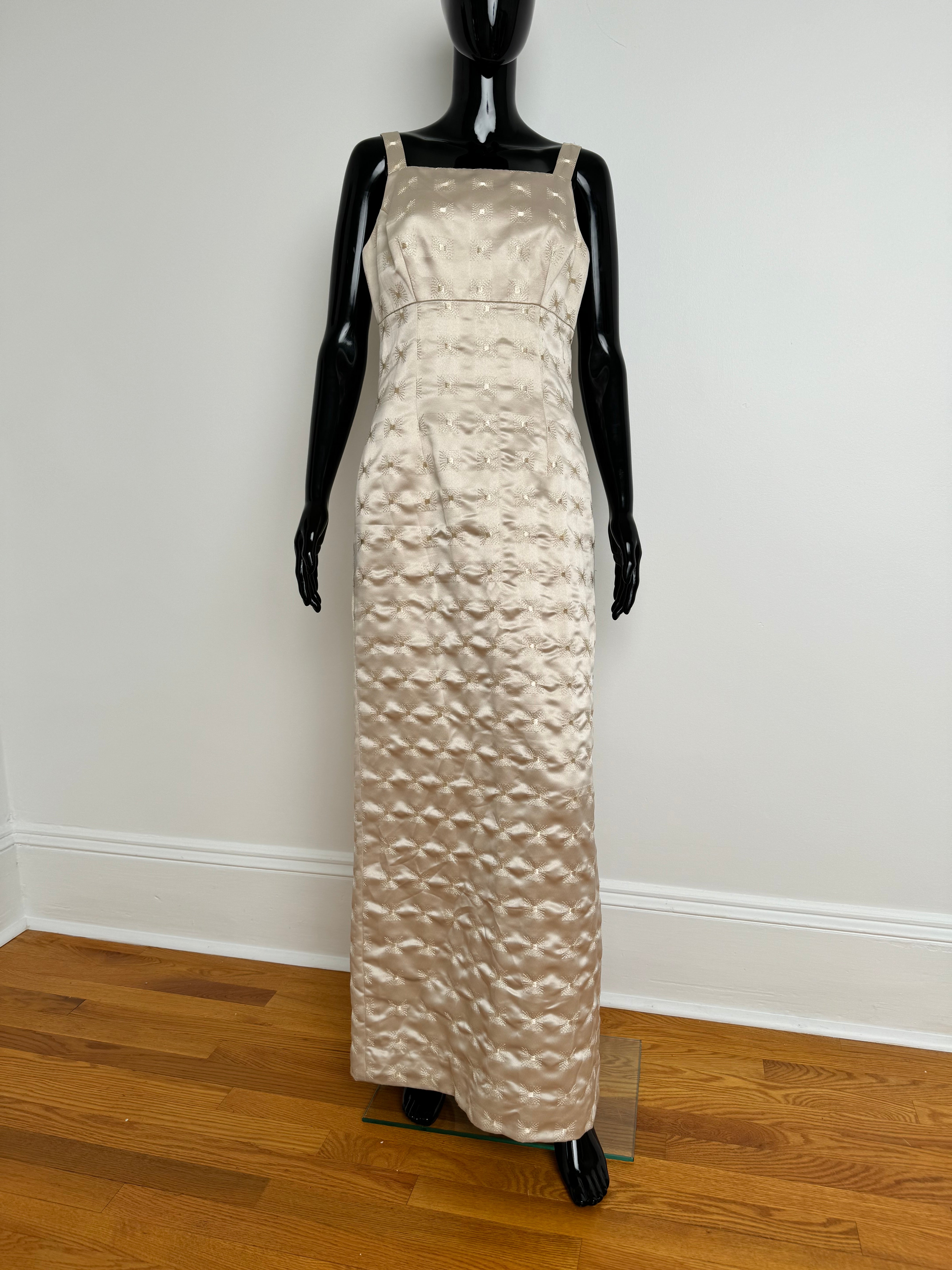 90s Champagne Burst Column Dress