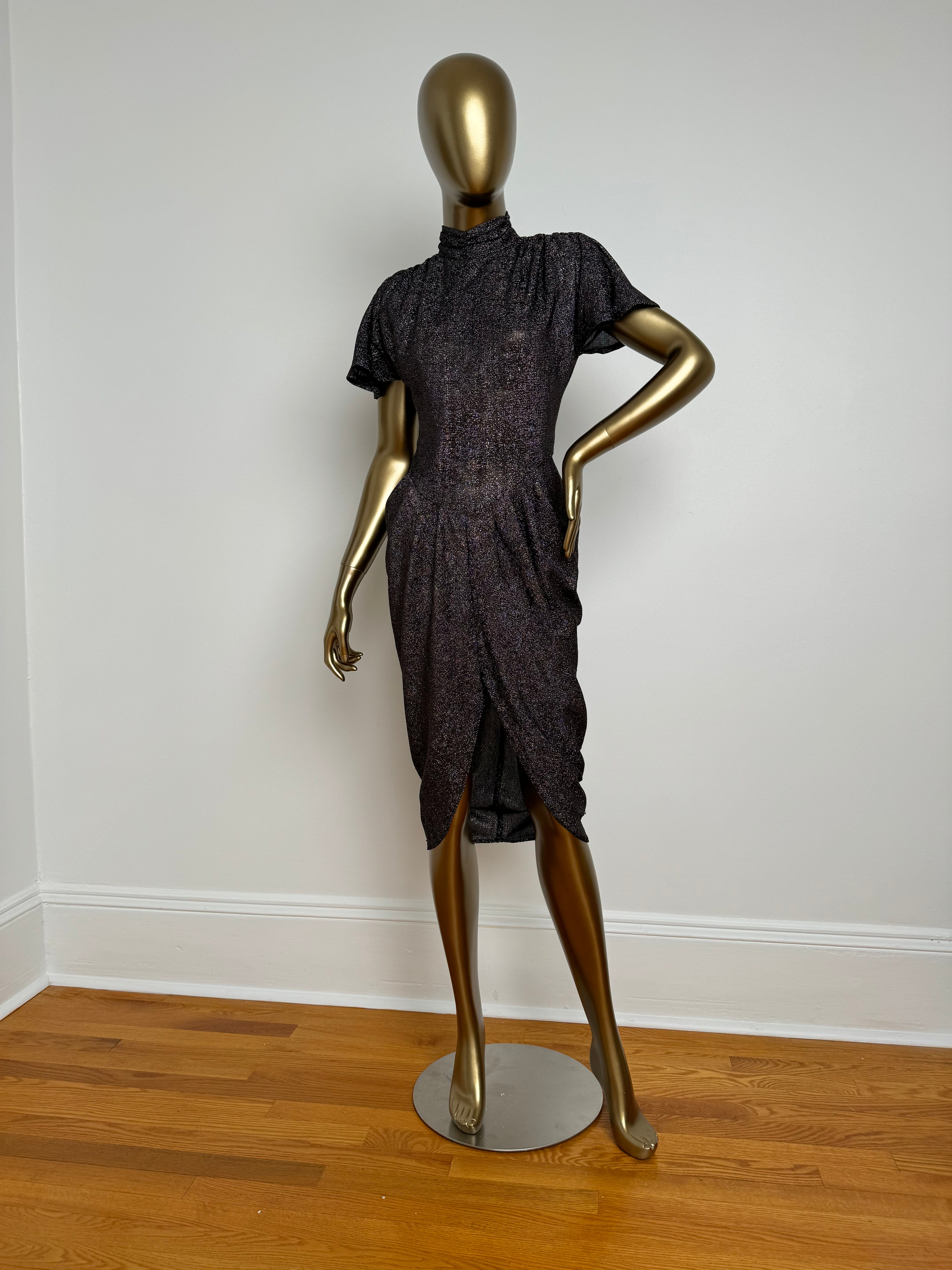 Silver Shimmer Drop Waist Dress