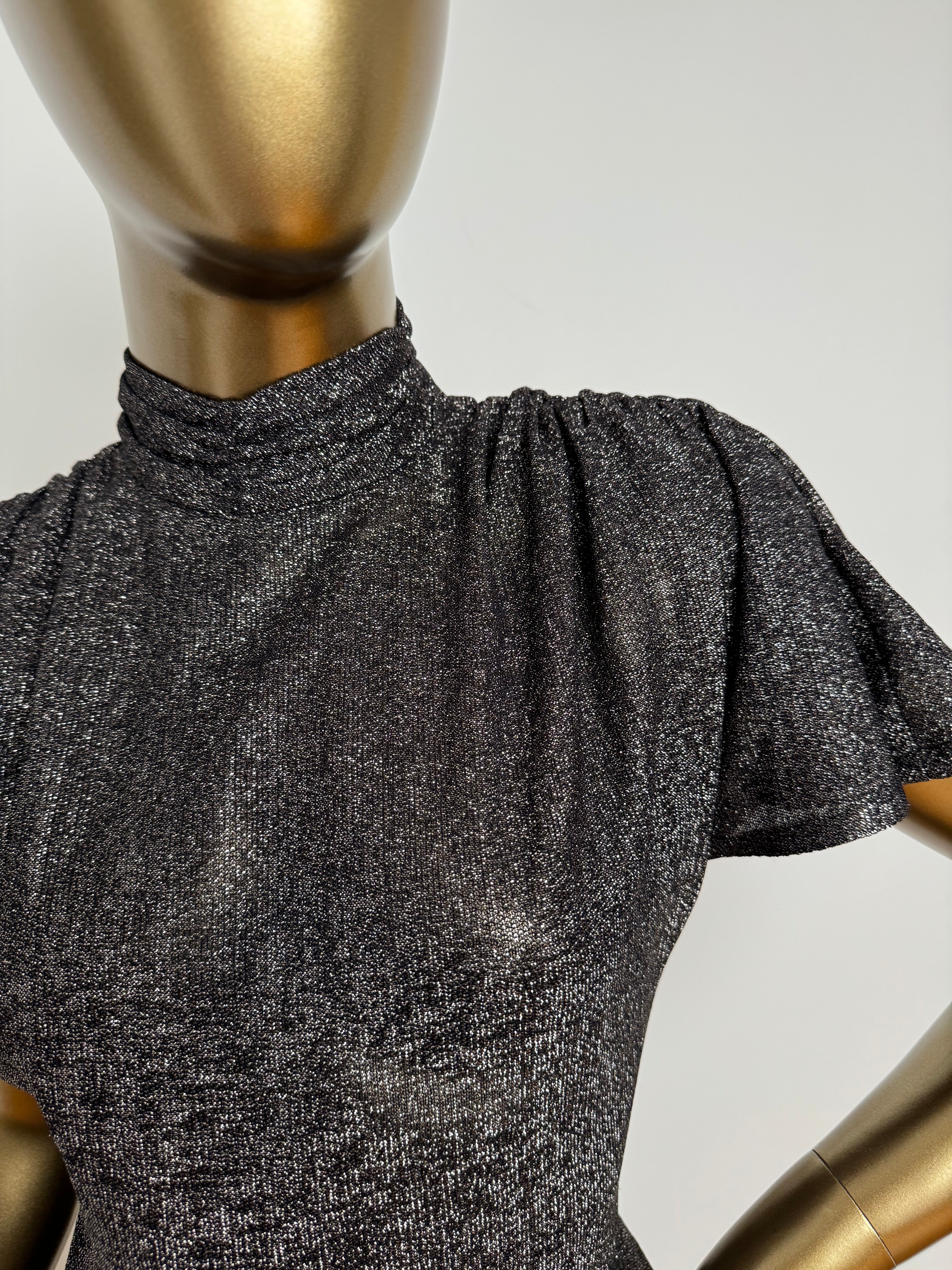 Silver Shimmer Drop Waist Dress