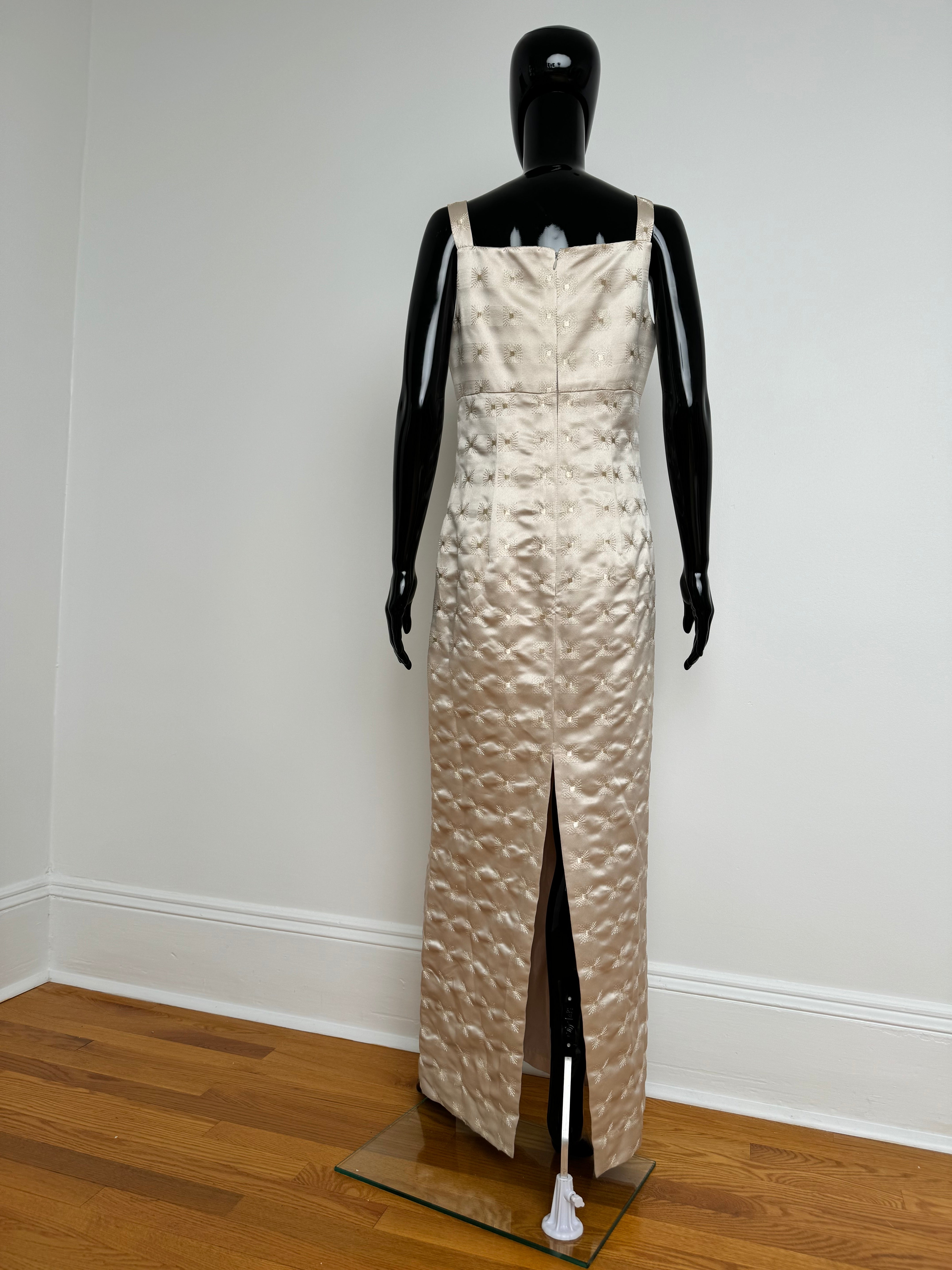 90s Champagne Burst Column Dress