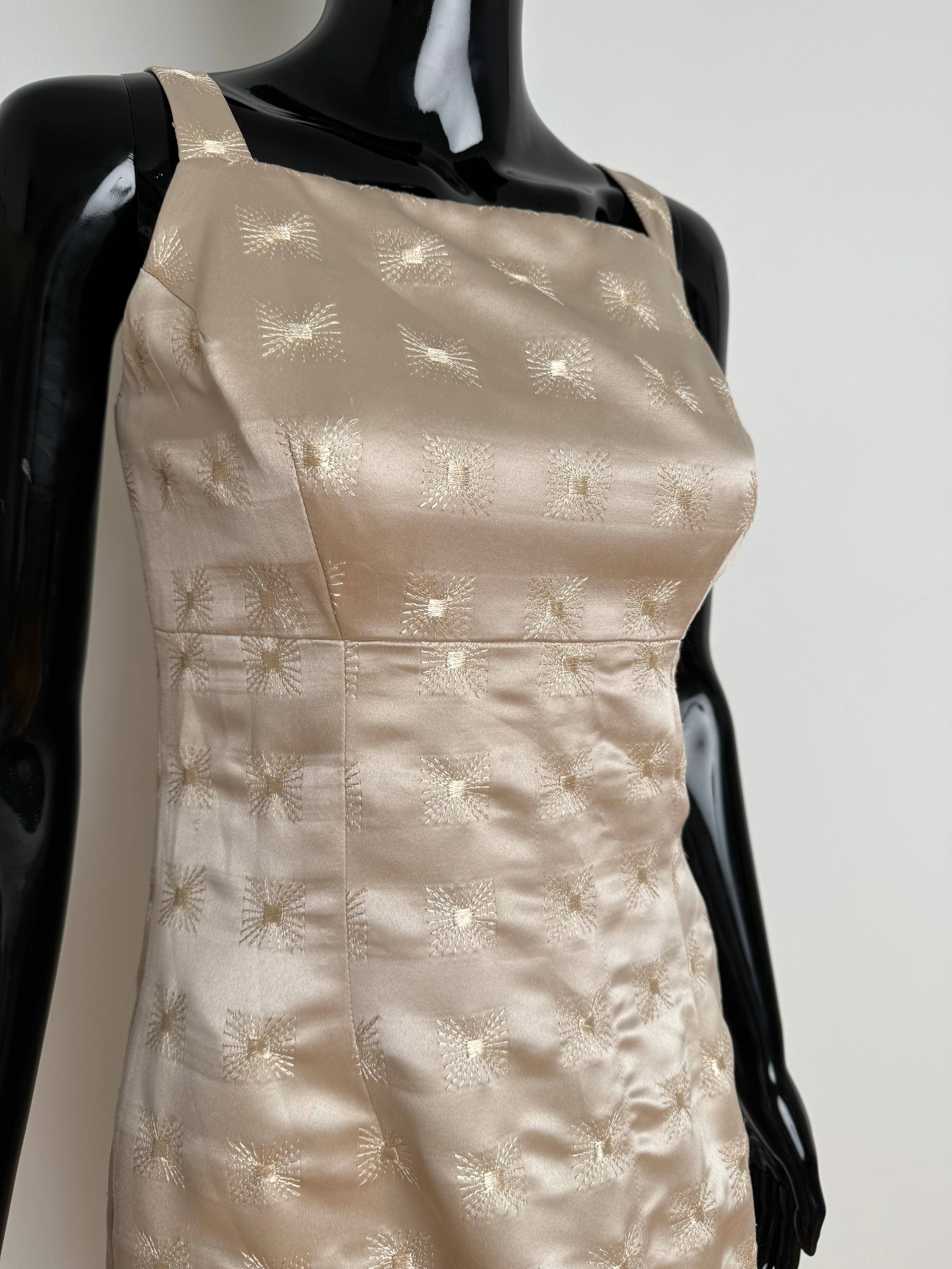 90s Champagne Burst Column Dress