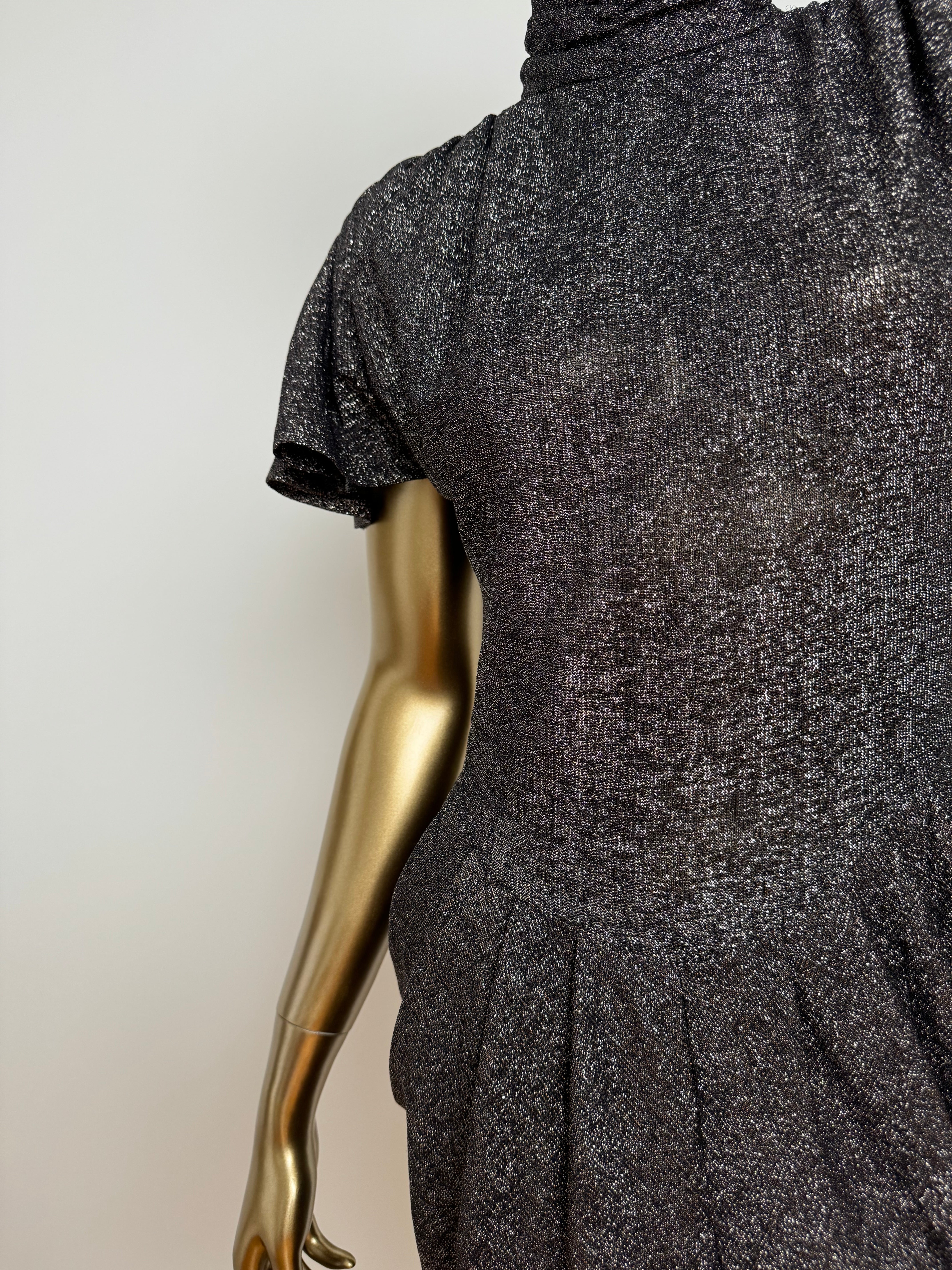 Silver Shimmer Drop Waist Dress